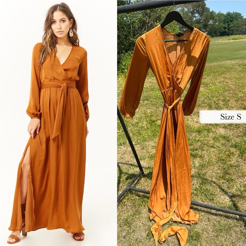 Elegant Orange Maxi Dress